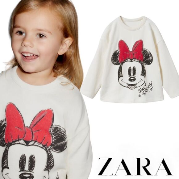 ZARA Kids | Oyster White | MINNIE MOUSE © DISNEY T-SHIRT - Picture 1 of 6